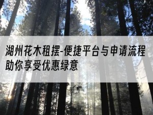湖州花木租摆-便捷平台与申请流程助你享受优惠绿意