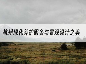 杭州绿化养护服务与景观设计之美