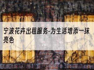 宁波花卉出租服务-为生活增添一抹亮色