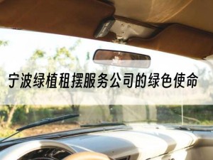 宁波绿植租摆服务公司的绿色使命