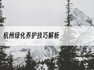 杭州绿化养护技巧解析