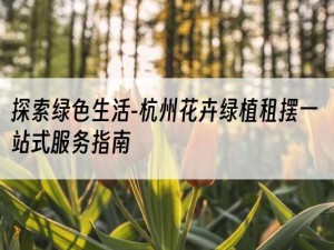 探索绿色生活-杭州花卉绿植租摆一站式服务指南