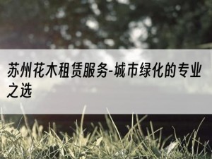 苏州花木租赁服务-城市绿化的专业之选
