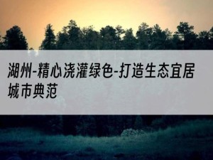 湖州-精心浇灌绿色-打造生态宜居城市典范