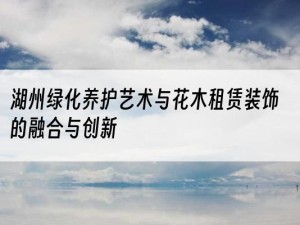 湖州绿化养护艺术与花木租赁装饰的融合与创新