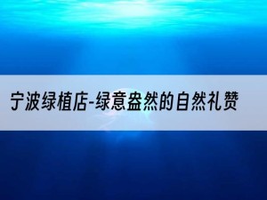 宁波绿植店-绿意盎然的自然礼赞