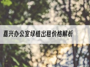 嘉兴办公室绿植出租价格解析
