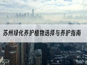 苏州绿化养护植物选择与养护指南