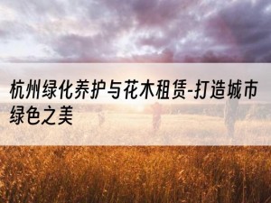 杭州绿化养护与花木租赁-打造城市绿色之美