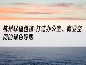 杭州绿植租摆-打造办公室、商业空间的绿色呼吸