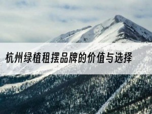 杭州绿植租摆品牌的价值与选择