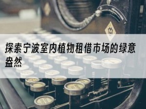 探索宁波室内植物租借市场的绿意盎然