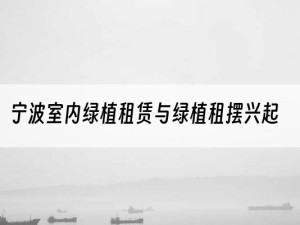 宁波室内绿植租赁与绿植租摆兴起