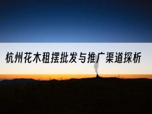 杭州花木租摆批发与推广渠道探析
