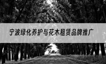 宁波绿化养护与花木租赁品牌推广