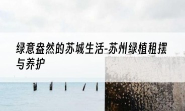 绿意盎然的苏城生活-苏州绿植租摆与养护