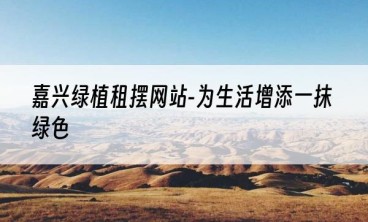 嘉兴绿植租摆网站-为生活增添一抹绿色