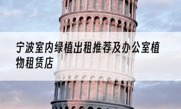 宁波室内绿植出租推荐及办公室植物租赁店