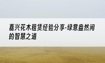 嘉兴花木租赁经验分享-绿意盎然间的智慧之道