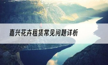 嘉兴花卉租赁常见问题详析