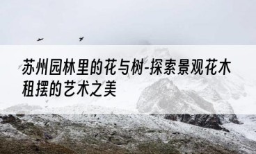 苏州园林里的花与树-探索景观花木租摆的艺术之美