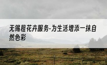 无锡租花卉服务-为生活增添一抹自然色彩