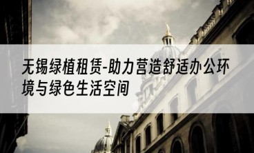 无锡绿植租赁-助力营造舒适办公环境与绿色生活空间