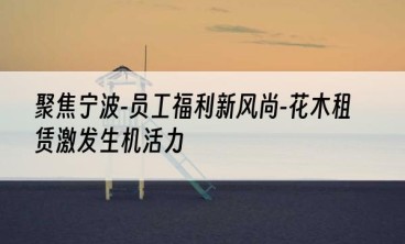 聚焦宁波-员工福利新风尚-花木租赁激发生机活力