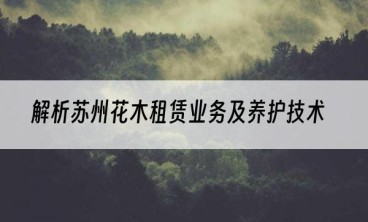 解析苏州花木租赁业务及养护技术