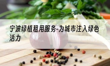 宁波绿植租用服务-为城市注入绿色活力