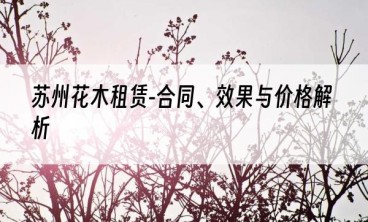 苏州花木租赁-合同、效果与价格解析