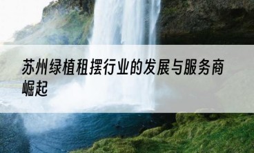 苏州绿植租摆行业的发展与服务商崛起