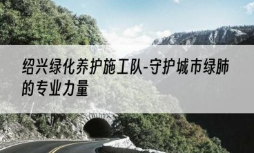 绍兴绿化养护施工队-守护城市绿肺的专业力量