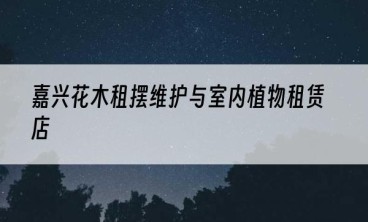 嘉兴花木租摆维护与室内植物租赁店