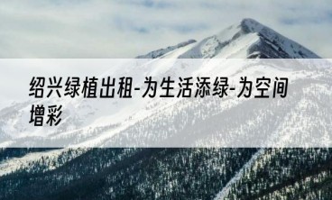 绍兴绿植出租-为生活添绿-为空间增彩