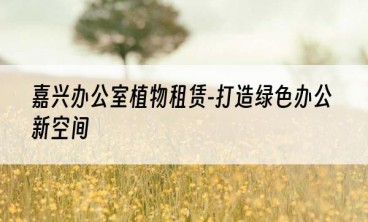嘉兴办公室植物租赁-打造绿色办公新空间
