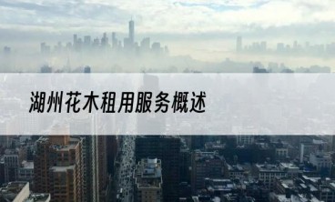 湖州花木租用服务概述