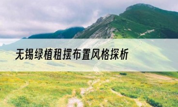 无锡绿植租摆布置风格探析