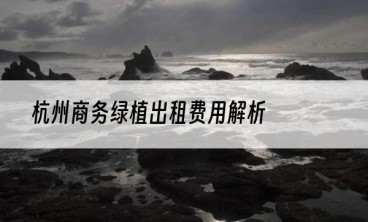 杭州商务绿植出租费用解析