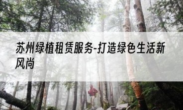 苏州绿植租赁服务-打造绿色生活新风尚
