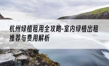 杭州绿植租用全攻略-室内绿植出租推荐与费用解析
