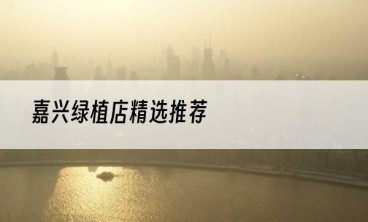 嘉兴绿植店精选推荐
