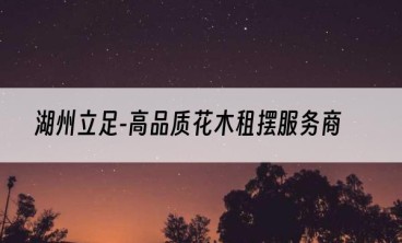 湖州立足-高品质花木租摆服务商