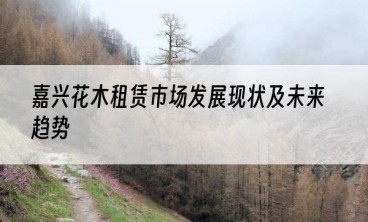 嘉兴花木租赁市场发展现状及未来趋势