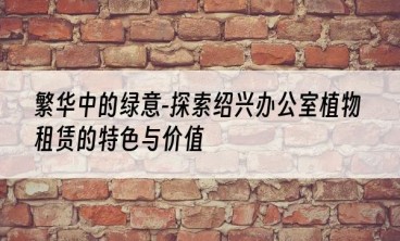 繁华中的绿意-探索绍兴办公室植物租赁的特色与价值