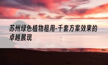 苏州绿色植物租用-千套方案效果的卓越展现