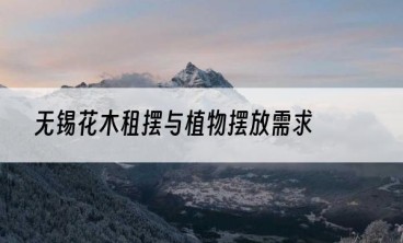无锡花木租摆与植物摆放需求