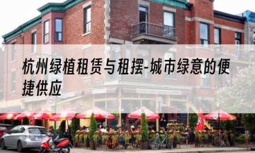 杭州绿植租赁与租摆-城市绿意的便捷供应