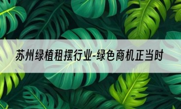 苏州绿植租摆行业-绿色商机正当时