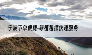 宁波下单便捷-绿植租摆快速服务